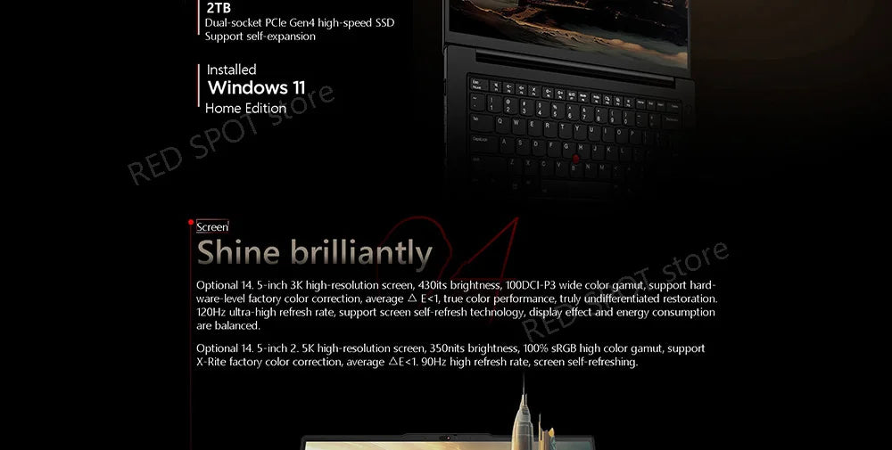 Lenovo ThinkPad T14p AI 2024 U5/U7/U9 32GB+1TB 14.5inch 2.5K/3K 90Hz/120Hz