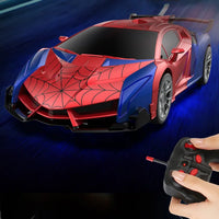 1:18 RC Transforming Car Robot Toy, LED Lights, 2.4GHz Drift Racing Vehicle, One-Button Transform, Rechargeable, 360° Rotation