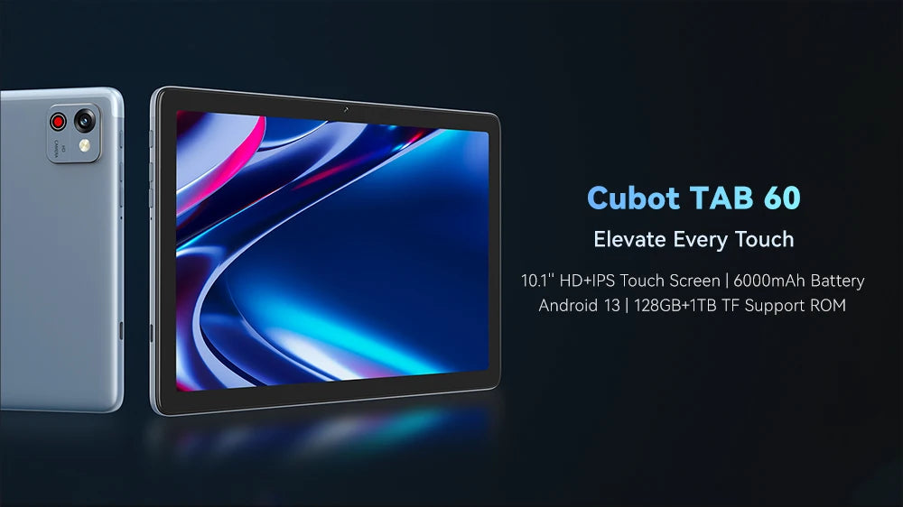 Cubot TAB 60, 2024 New Android Tablet, Octa-Core, 8GB RAM (4GB+4GB), 128GB ROM, 10.1-Inch HD+ Screen, 6000mAh, OTG, WiFi 6