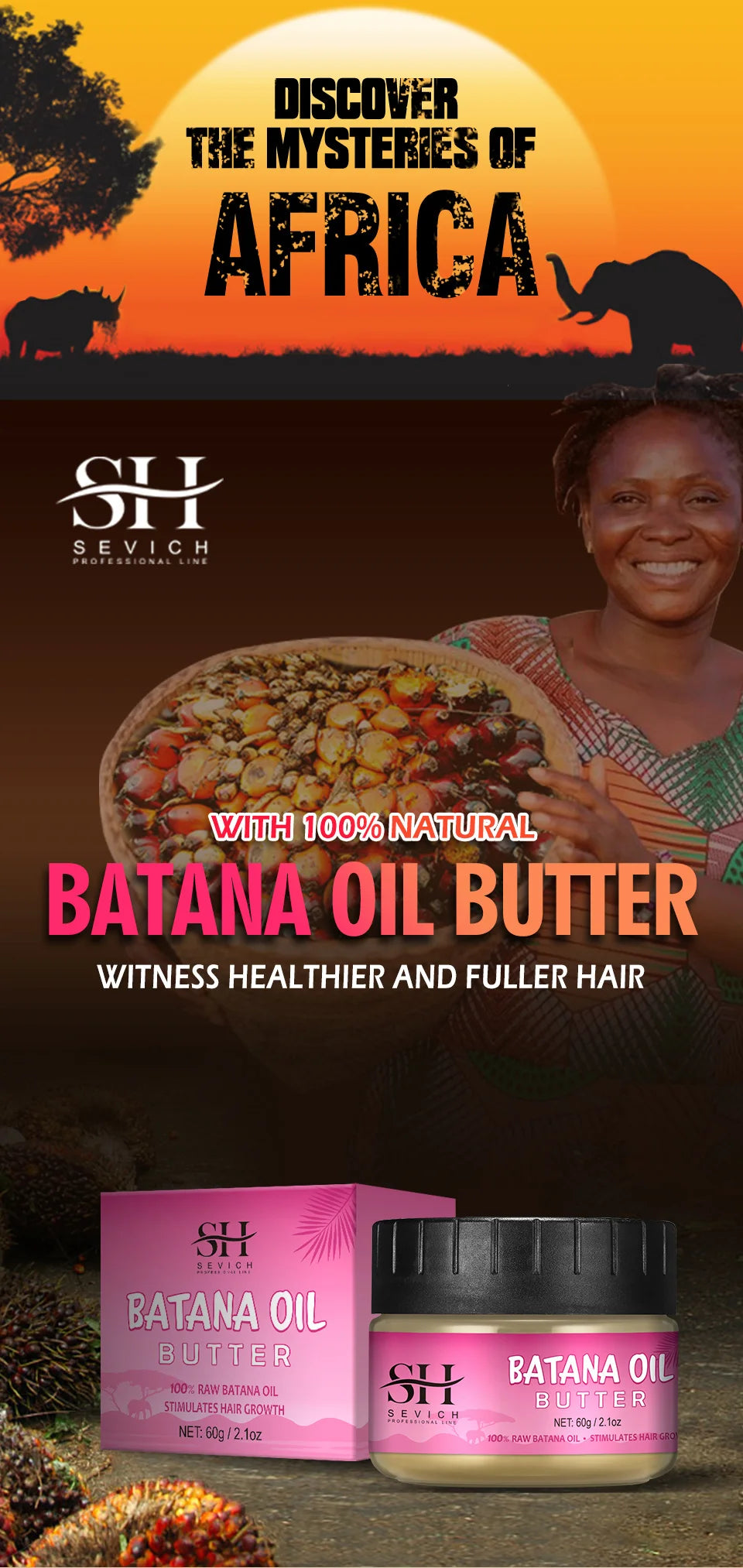 100% Pure Batana Oil From Honduras Natural Batana Butter For Hair Growth Alopecia Areata Hair Loss Treatment For Men & Women