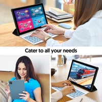 BAKEN 10-inch Android 15 tablet, quad-core processor, 12GB (3+9 expansion) RAM + 64GB storage, 5G WiFi, 1280*800 dual cameras