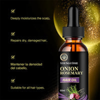 Hair Care Essential Oil Onion Rosemary Peppermint Fortified Oil Nourishing Split Dry Organic Hair Care Improving Hair Quality