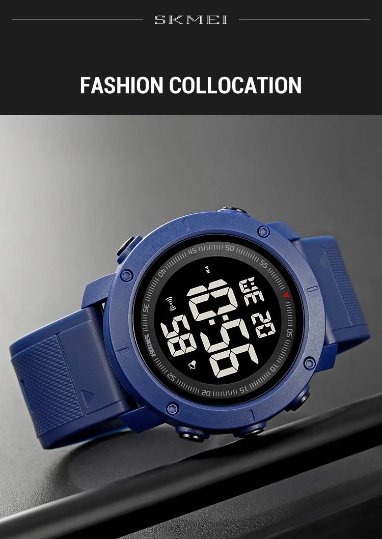 SKMEI 2122 Men's Electronic Watch Sports Waterproof Glow Electronic Watch Multi functional Student LED Watch Men's