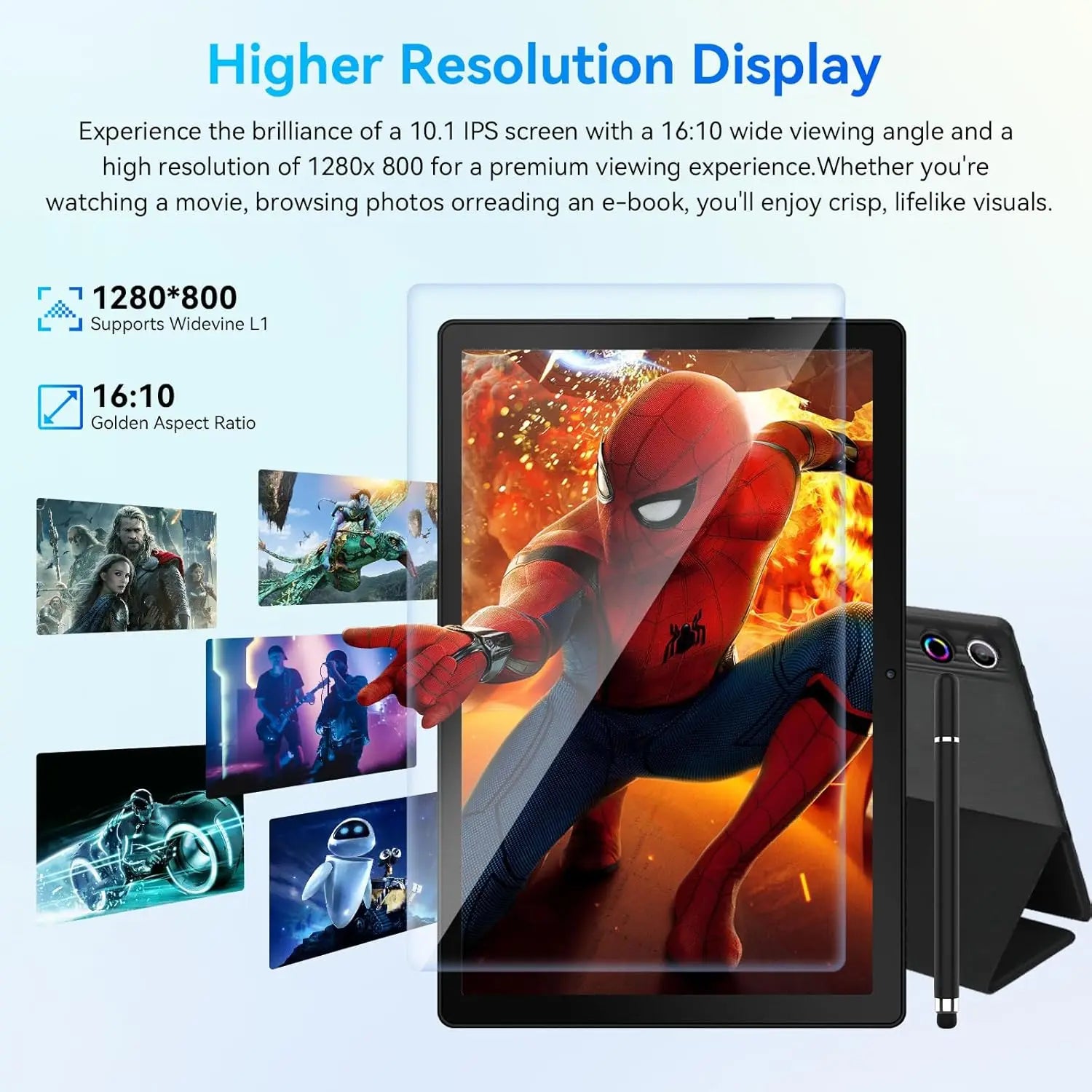 URAO A10L Android 14 Tablet 10.1-inch 12GB RAM 64GB ROM Octa-Core 5G WiFi with Keyboard Mouse Touch Pen Headset Case Tablet Kit