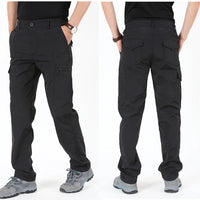 2024 Outdoor Work Tactical Pants Men Winter Casual Cargo Trousers Waterproof Fleece-lined Pant Elastic Hiking Traveling Workwear