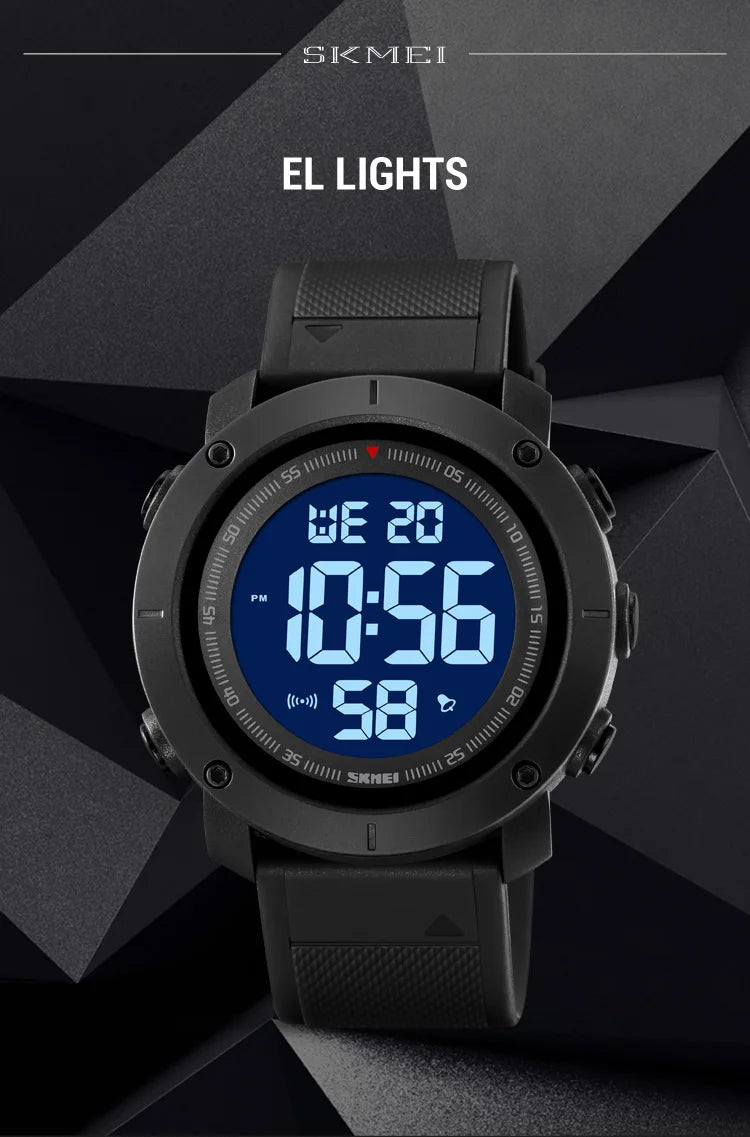 SKMEI 2122 Men's Electronic Watch Sports Waterproof Glow Electronic Watch Multi functional Student LED Watch Men's
