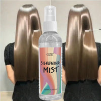 GZE HAIR SILKENING SPRAY Silk Therapy Thermal Shield,tThermal-Pressing Product that Polishes, Silkens, and Smooths Curly Texture