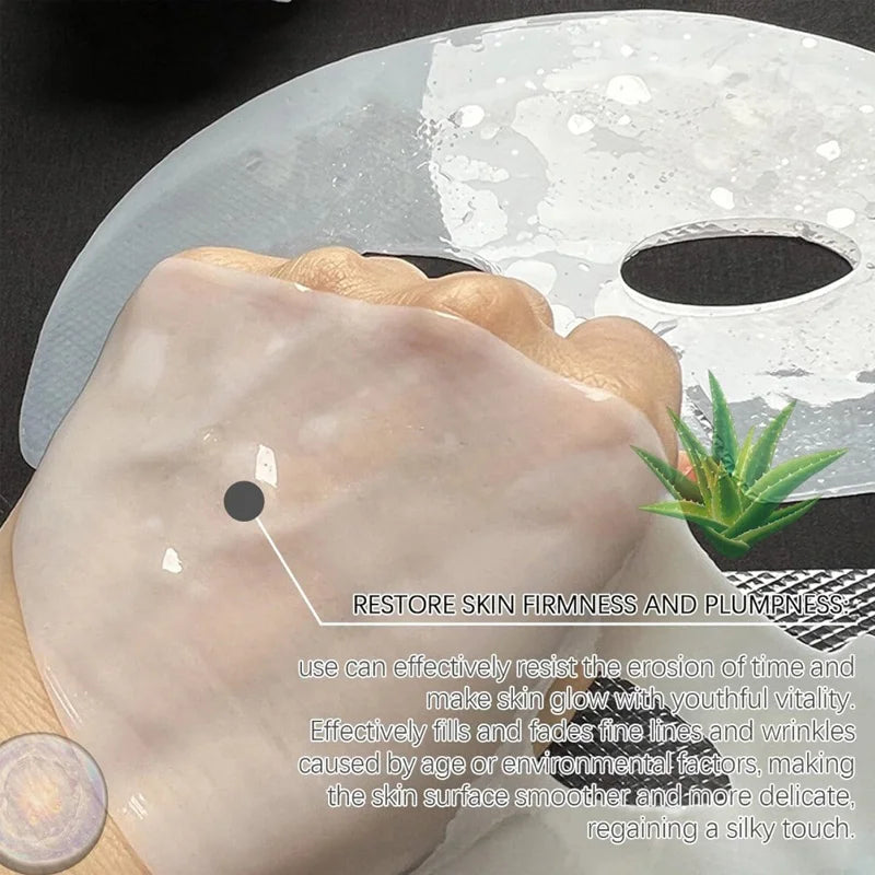 10Pcs Collagen Moisturizing Facial Mask Shrink Pores Deep Hydrating Overnight Anti Wrinkle Face Mask Brightening Skin Care