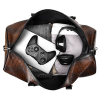 Large Capacity Travel Duffle Bag for Men PU Leather Crocodile Pattern Waterproof Sports daily casual Tote Bag women