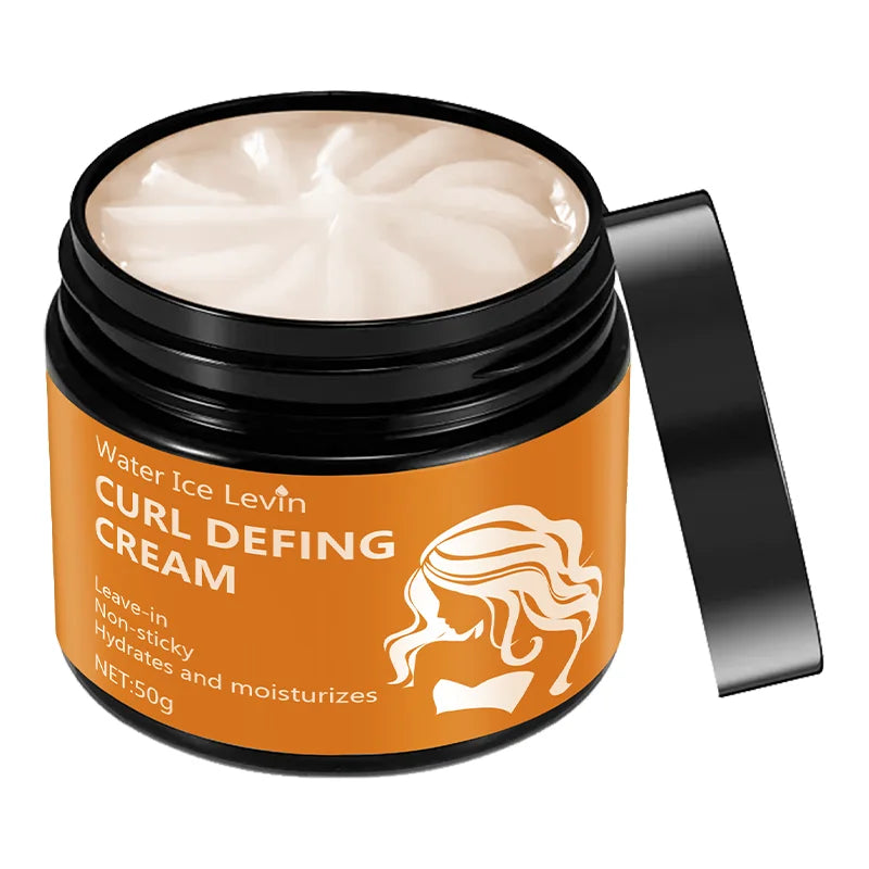 50g Black Castor Oil Curly Hair Styling Cream - Moisturizing Hair Styling Cream Suitable for Normal Hair, Men and Women, Easy to Use and Carry with Plant Formulas