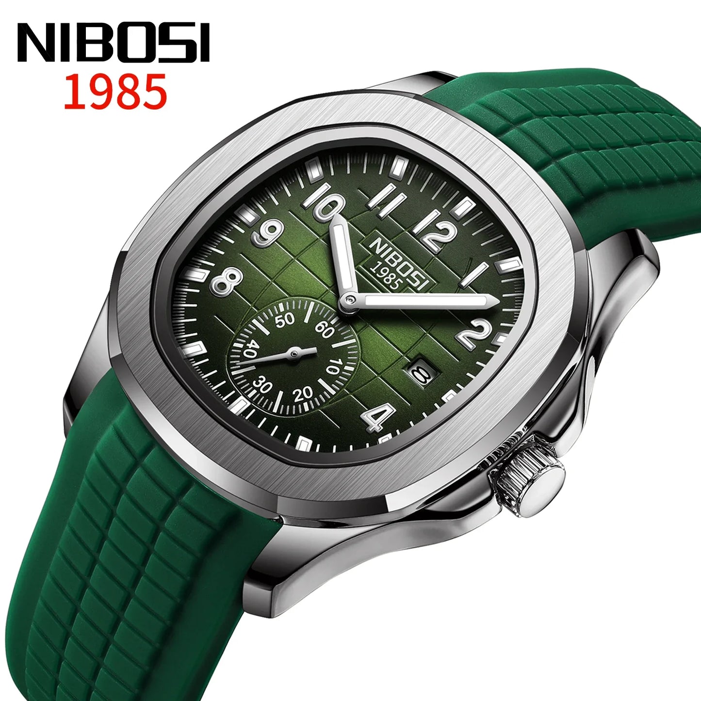 NIBOSI Brand Luxury Mens Watch Waterproof Luminous Digital Design Quartz Watch Casual Belt Date Watches For Men reloj hombre