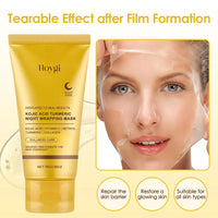 2pcs Collagen Overnight Facial Mask Deep Pore Cleansing Peel off Oil Control Turmeric Night Face Mask for Skin Care