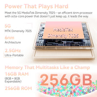 6.88-Inch Android Smartphone 5G Cubot X100, Dimensity 7025, 6nm, 2.5GHz, 16GB(8+8), 256GB, 64MP Camera, 5100mAh Battery, NFC