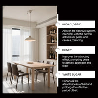 Roach Bait Cockroach Attractant for Home Noxious Animal Control Supplies for Bathroom Kitchen Backyard Break Room Community