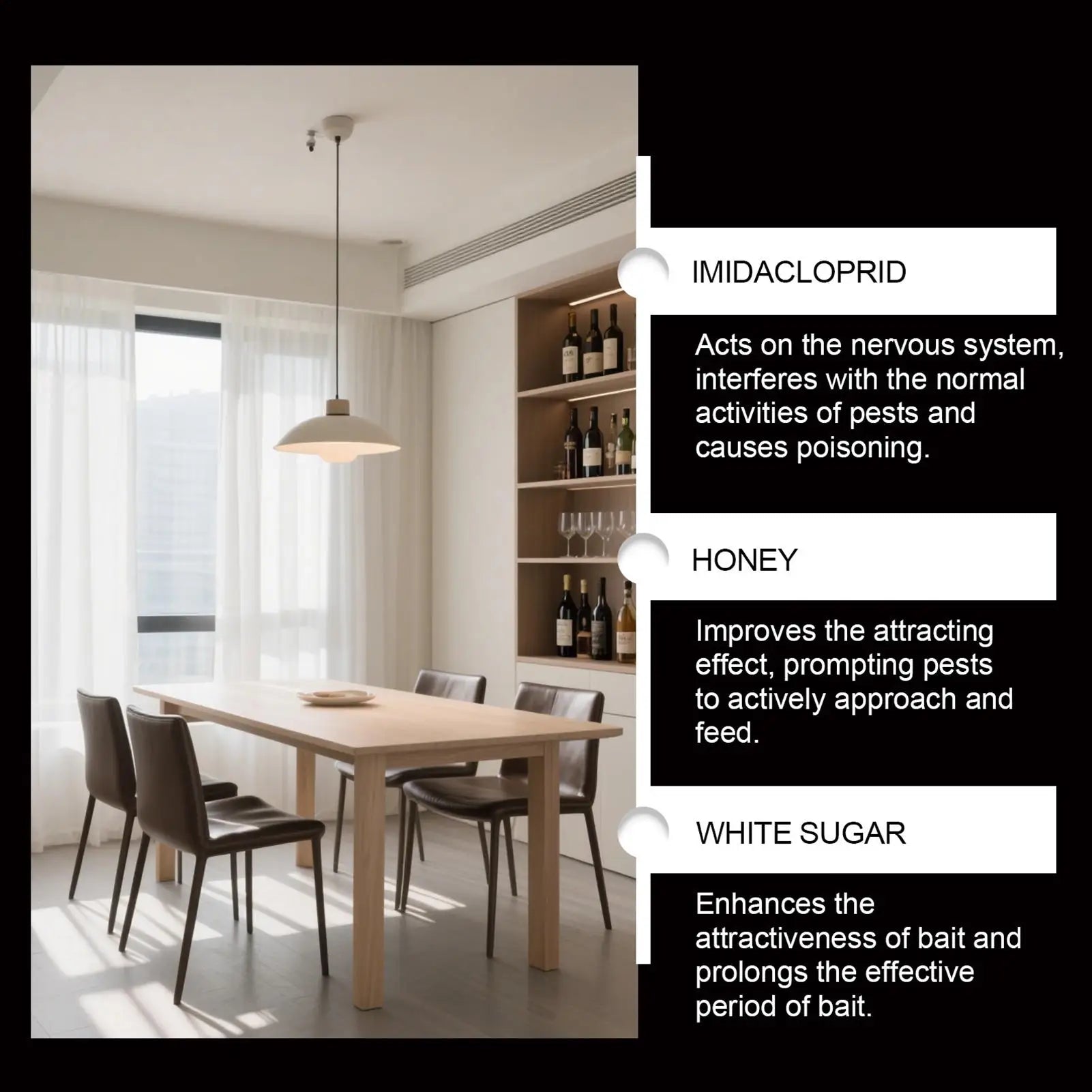 Roach Bait Cockroach Attractant for Home Noxious Animal Control Supplies for Bathroom Kitchen Backyard Break Room Community