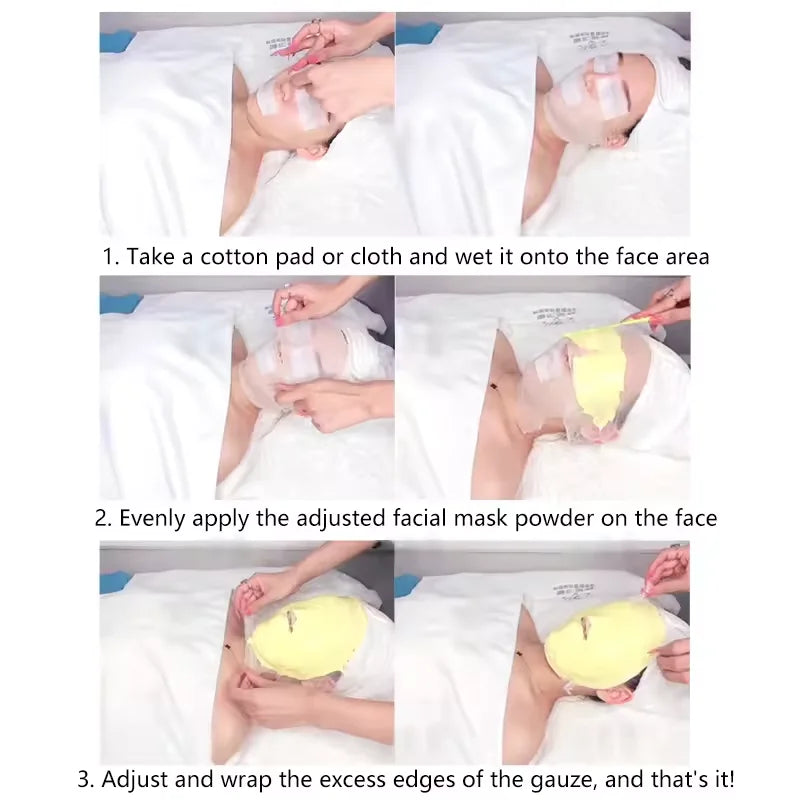 100pcs Spa Face Gauze Mask Paper Disposable Beauty Salon Special Gauze Skin Care Beauty Tool For DIY Seaweed Soft Mask Powder