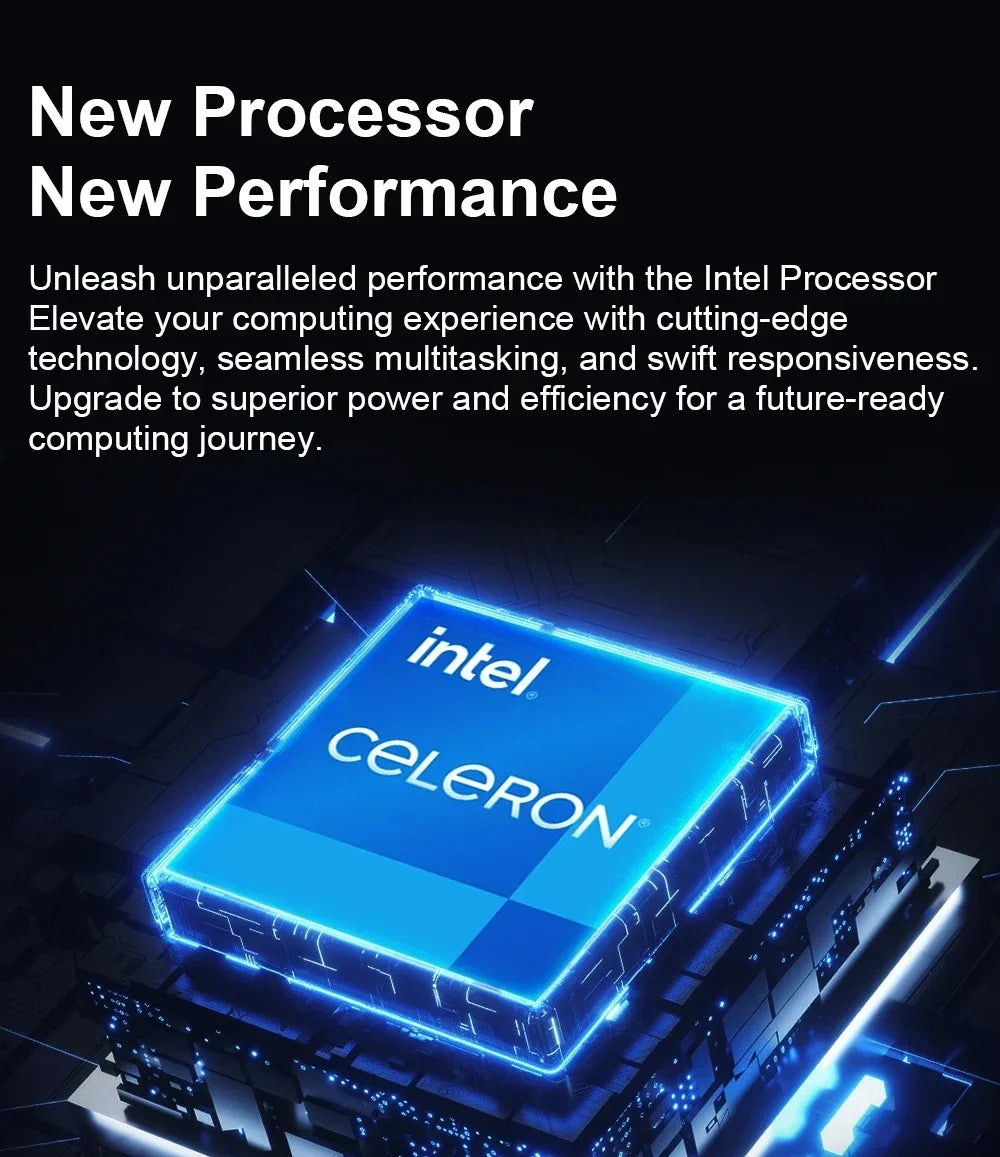 15.6 inch Laptop Computer Intel Celeron N4000 Notebook PC Fingerprint Unlock Windows 11 Pro 16GB RAM 1TB SSD 1920*1080P Laptops