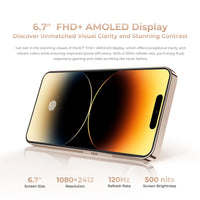 【World Premiere】OUKITEL P1 PRO 6.7-inch FHD+ AMOLED 120Hz, 5150mAh Battery, 8.2mm Ultra-thin Smartphone 8GB+512GB, Android 15