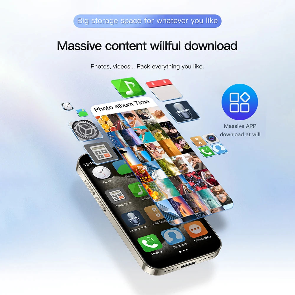 SOYES XS18 Pro 3.0" Mini Smartphone 2GB RAM 16GB ROM Facial Recognition Android9.0 Dual SIM Standby 1000mAh 3G Network Phone