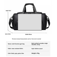 Sports Gym Bag, Large Capacity Handbag,Portable Travel Duffel Bag, Multi-compartment with Shoes Storage,Perfect for Vacation,Gym