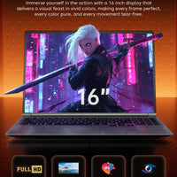 ACEKAMAS 16" Portable Gaming Laptop intel Core i7-6700HQ GTX 1060 IPS Windows 11 Laptops Computer 16GB DDR4 1TB SSD Notebook PC