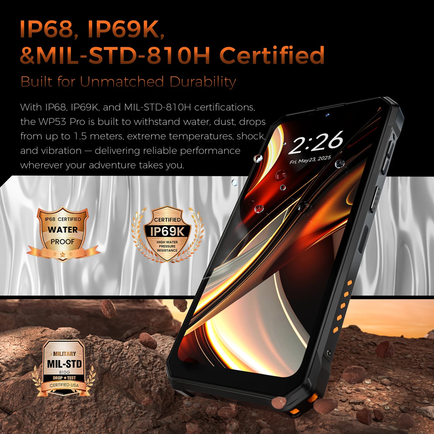 【NEW】OUKITEL WP53 PRO Rugged Phone, 24GB+256GB 11000mAh Android 15 6.52" NFC 50MP Cell Phone