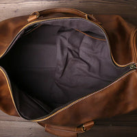 New Retro Male Carry-on Bag Europe And America Crazy Horse Leather Travel Bag Layer Cowhide Large Capacity Single Shoulder Bag