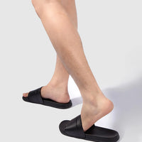 2024 New Summer Men's Solid Home Slides Casual Non Slip Open Toe Slides For Indoor Walking And Bathroom Shower