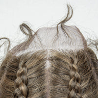 22inch Cornrow Braided Wigs Synthetic Lace Front Braids Wigs with Baby Hair 2 Curly Ponytail Braided Wigs for Black Women