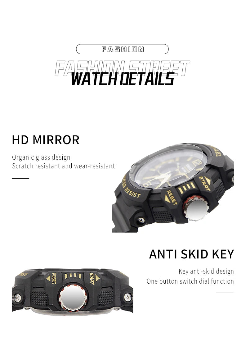 SMAEL Sport Watch for Men Waterproof Wristwatches Student Dual Display Digital Multi-function Stopwatch Clocks 8065 Male Watches