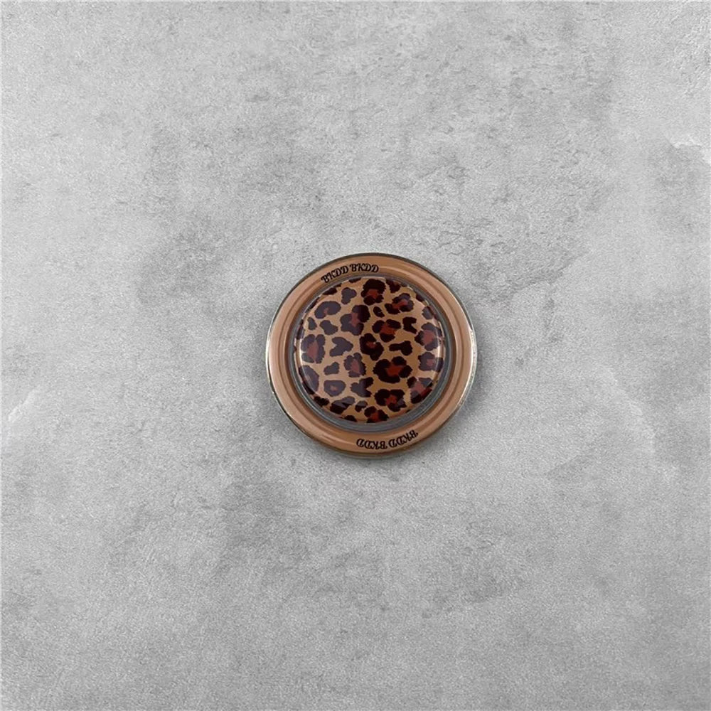 3D Luxury Leopard For Magsafe Grip Tok Phone Case for IPhone 17 16 15 13 Pro Max Wireless Charge Magnetic Stand Holder Cover
