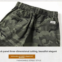 2025 NewMen's Fleece-Lined American Camouflage Casual Multi-Pocket Loose Zipper Jogger Pants Autumn Youth Trendy Workwear