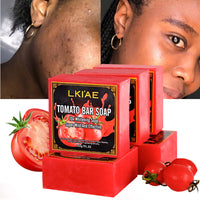 AILKE Organic Tomato Soap Bar, Lightening Skin, Deeply Clean, Exfoliate, Remove Dark Spots, Moisturizing, For Face and Body