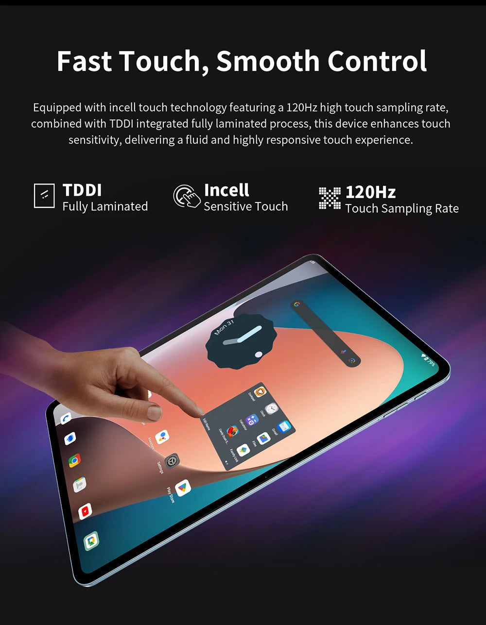 Teclast T60 Plus Tablet 12" 90Hz 2K Display Android 14 MTK G88 Octa-Core Max 16GB RAM 128GB ROM Widevine L1 4G LTE GPS 8000mAh