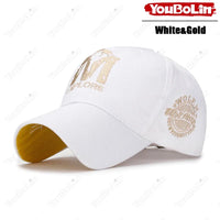 M letter Wolf Totem Embroidery Cotton Adjustable Hard Top Baseball Cap Sun Hat Trucker Caps Dad Hats