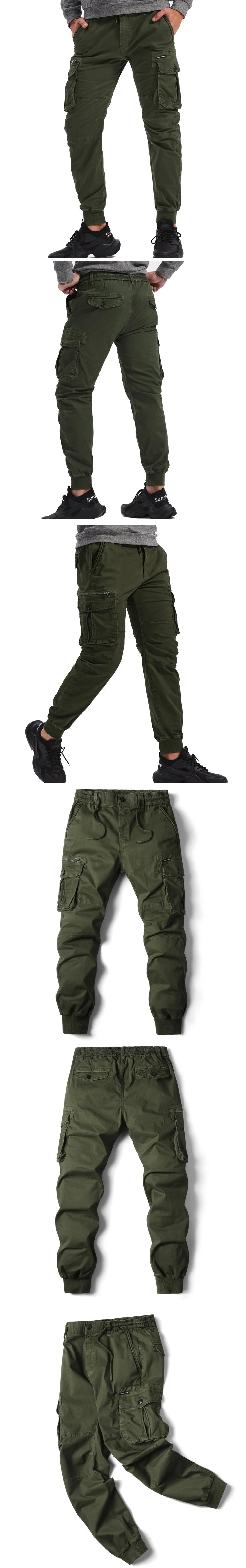 2024 New Cotton Men Cargo Pants Khaki Casual Men Tactical Joggers Cargo Multi-Pocket Fashions Black Army Trousers Work Wear