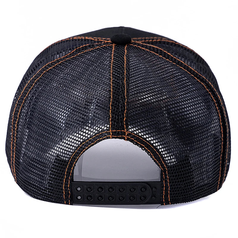 Unisex Summer Fishing Cap Breathable Mesh Trucker Hat Men Women Big Fish Fisherman Embroidered Snapback Hat Outdoor Fishing