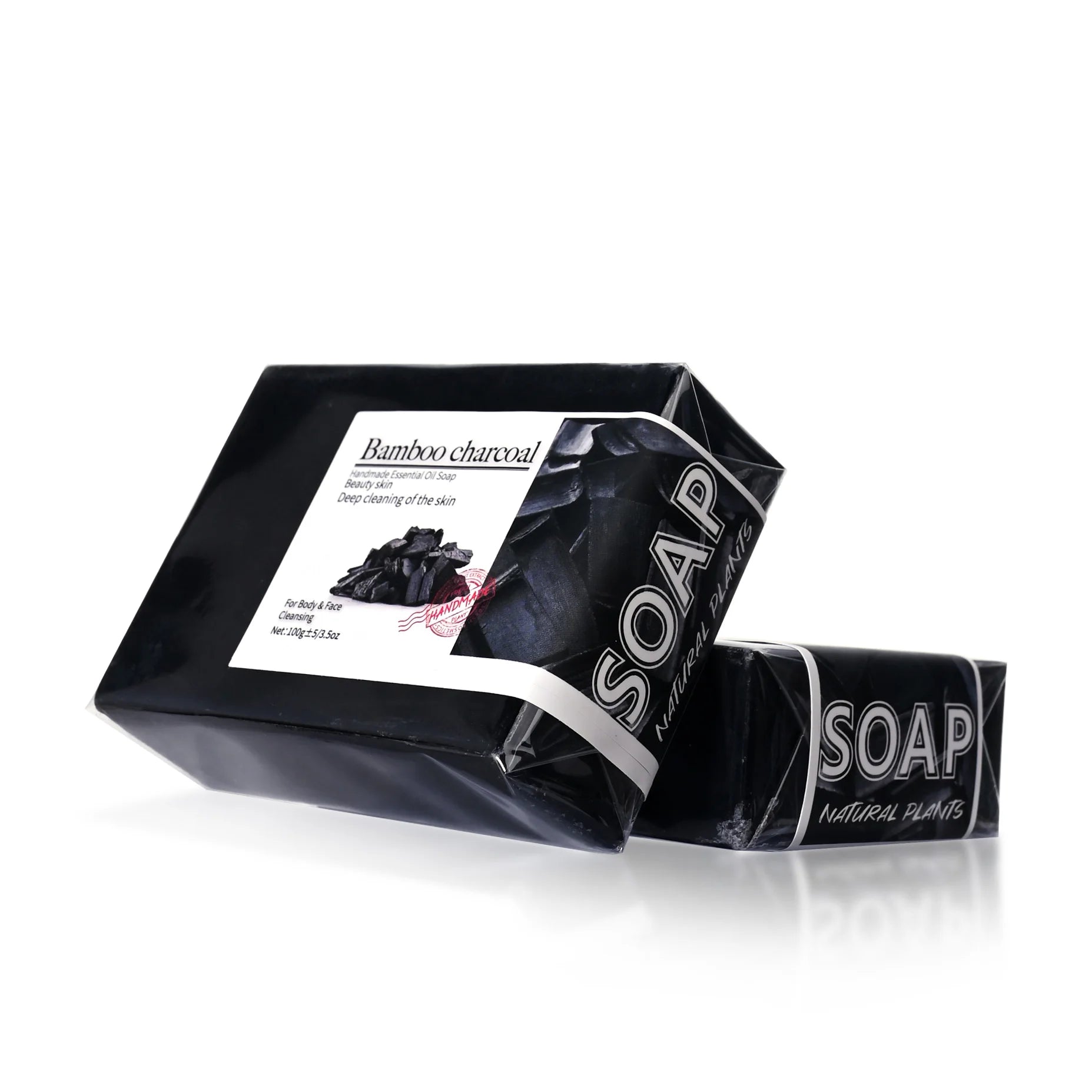 100g Bamboo Charcoal Soap Natural Organic Activated Charcoal Private Label Handmade Blackhead Removal Whitening Black Soap