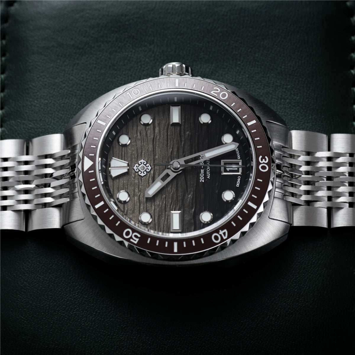 2025 New IXDAO IPOSE Automatic Mechanical Men Watch JD-X07S Dragon Scale Pattern Watch Stainless Steel BWG-9 Diving reloj hombre