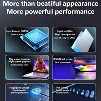 CARBAYTA Windows 10 11 Pro Ram 16GB Rom 128GB 256GB 512GB 1TB SSD Ultrabook Computer 5G Wifi Bluetooth Cheap Office  Game Laptop