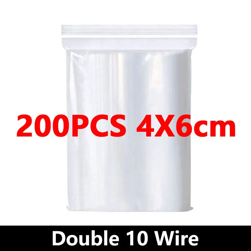 Small Zip Lock Plastic Bags Reclosable Transparent Bag Vacuum Storage Bag Ziplock Food Storage Bags Plastic Zip bag Sealing bag