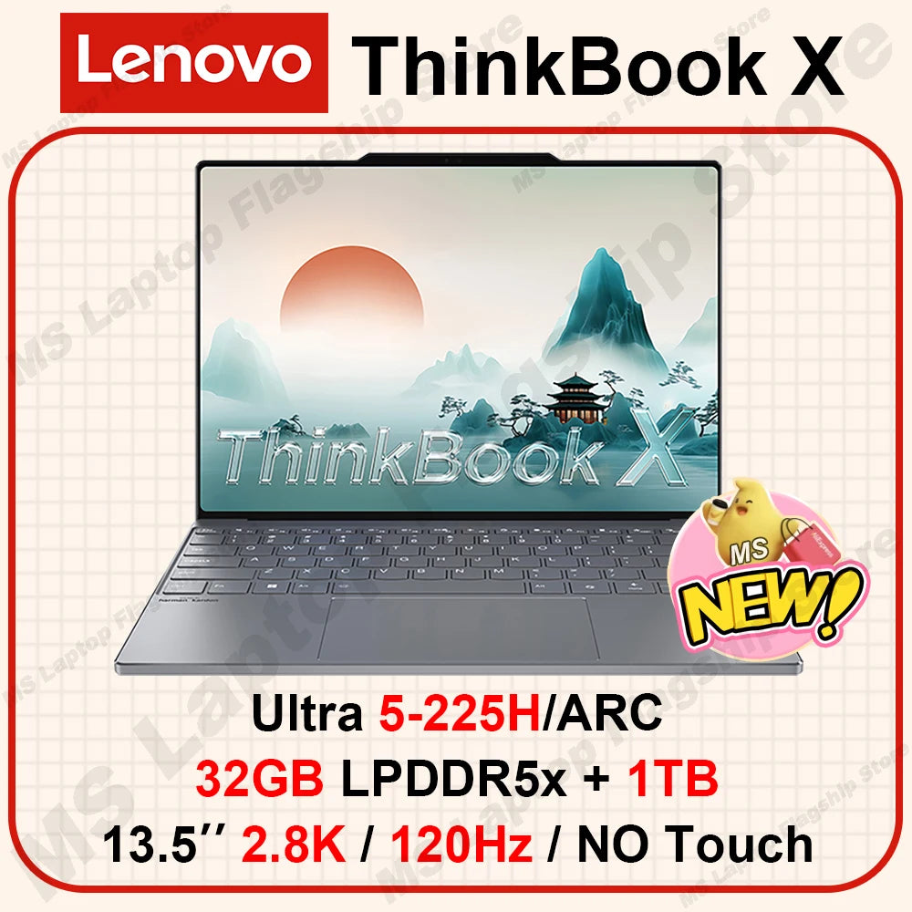 【2025 New】Lenovo ThinkBook X 32G+1T Ultra5/Ultra9/ARC 13.5inch 2.8K 120Hz （Optional Touch Version）