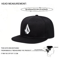 2025 Simple New Flat brimmed Hat with Diamond Embroidery Street Pop Hip Hop Hat Daily Leisure Sunshade Hat Baseball Hat Unisex