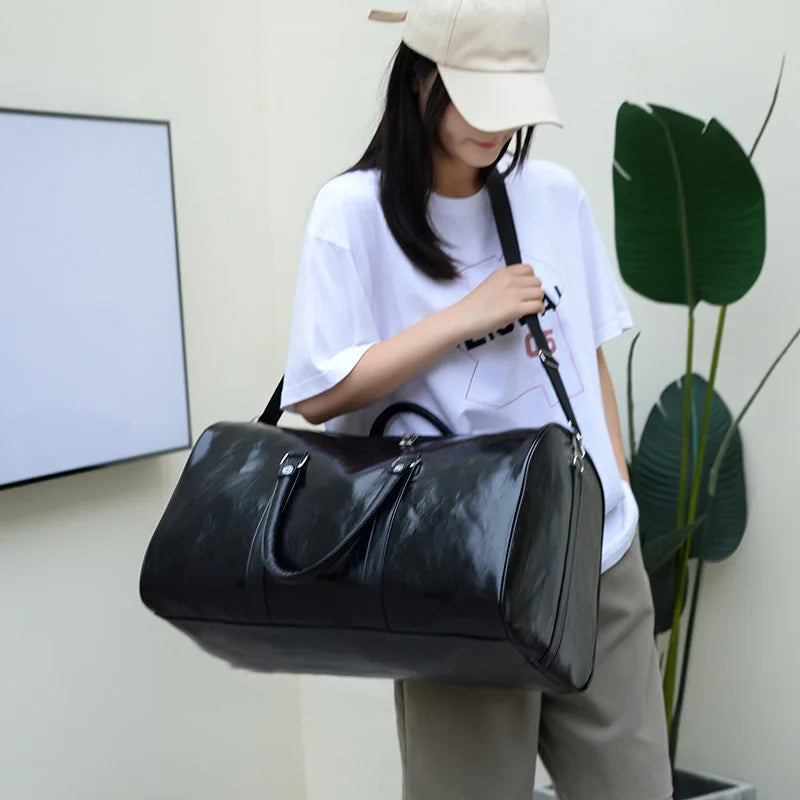 Travel Bag For Men Pu Leather Shoulder Bag Big Capacity Tote Bags For Women Fashion New Duffle Crossbody Bag Sports Pack luggage