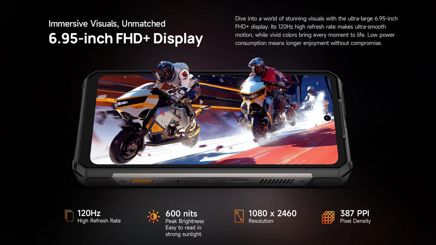 【World Premiere】Ulefone Armor 34 Pro 5G AI Rugged Phone 25500mAh Up to 32GB+512GB Built-in Projector 120Hz 6.95" NFC Smartphone