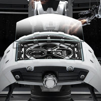 Mark Fairwhale 6014 Brand Rubber Strap Waterproof Luminous Men's Automatic Mechanical Watch Barrel Shape Watches for Men