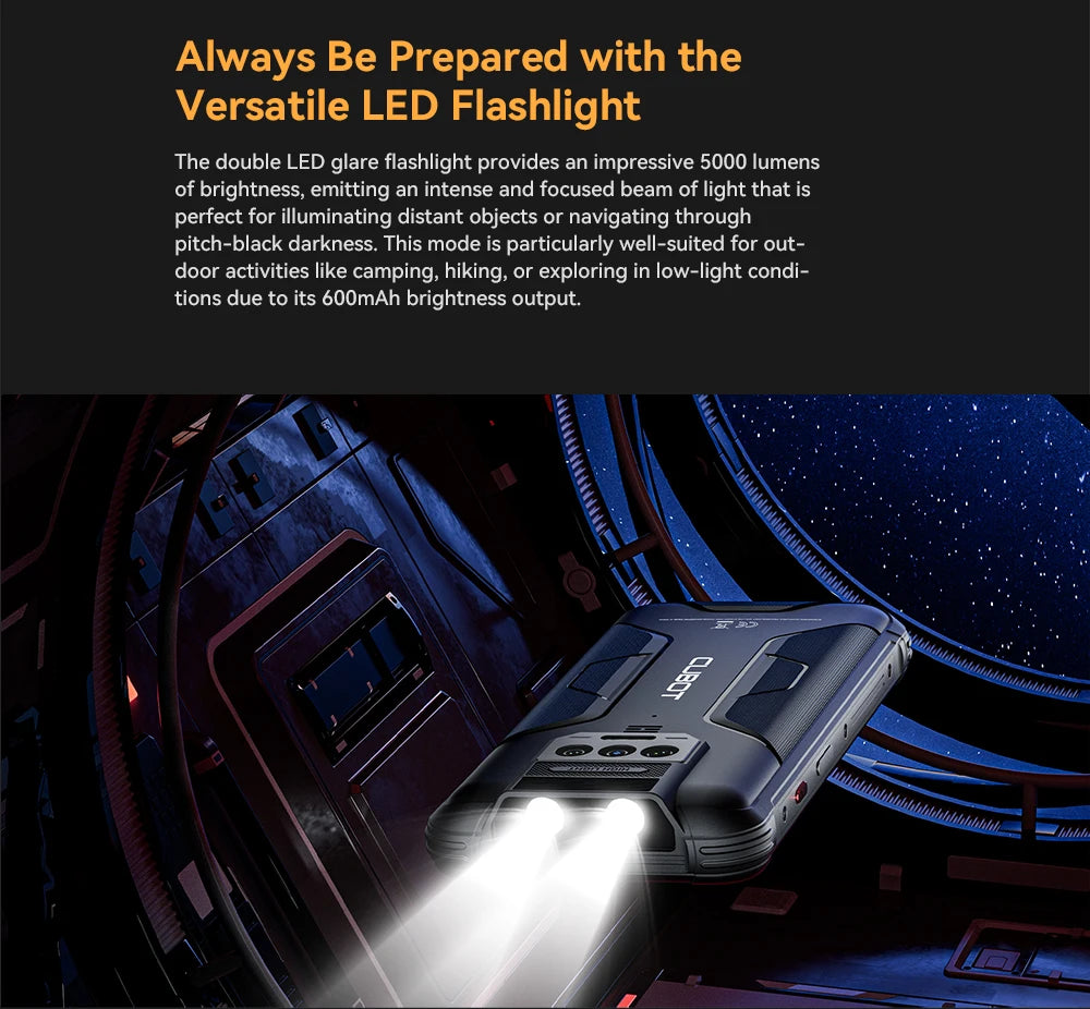 CUBOT Kingkong Power Outdoor Smartphone Android13,16GB+256GB,10600mAh(33W)/6.5”/48MP+20MP Night Vision,IP68/Dual 4G SIM/NFC/GPS