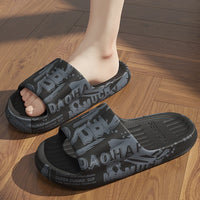 QYCKABY Fashion Printing Mens Slipper Trend Home Slides 2025 New Sandals Anti slip Cosy Soft Shoes Unisex Flip Flops Indoor Flat