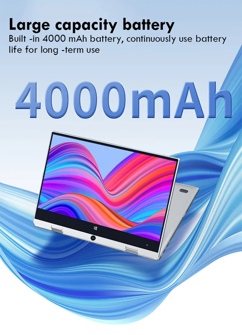 2 in 1 mini Laptop Computer Portable Touch Screen 11.6" Intel N4020 8GB 512GB Windows 11 Pro Office Learning Tablet PC Notebook