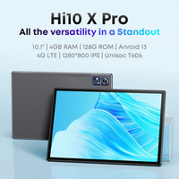 CHUWI Hi10X Pro Tablet 4G LTE Android 13 Widevine L1 10.1" IPS Core Unisoc T606 4GB RAM 128GB ROM Tablets 2.4G/5G Wifi 7000Mah